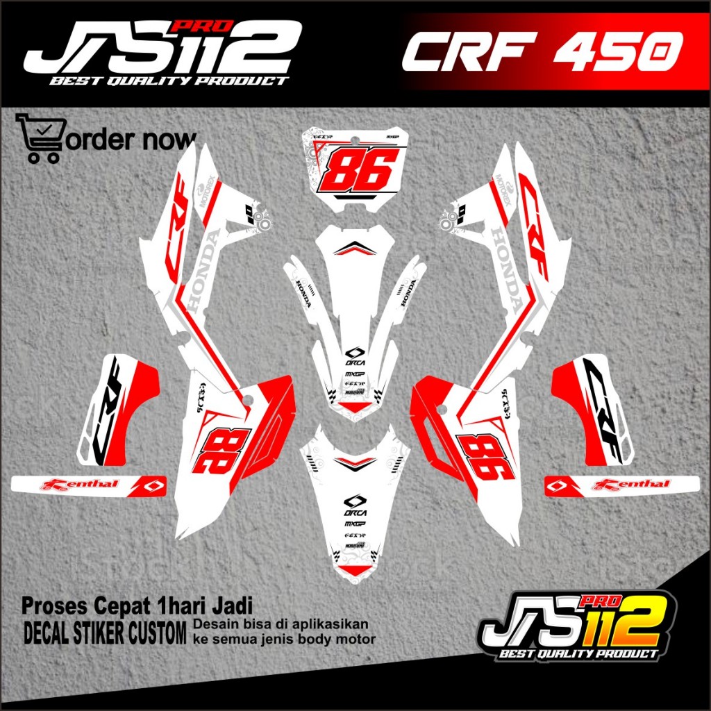 DECAL STIKER CRF 450 FULL BODY STIKER DECAL FULL BODY MOTOR CRF 450 FREE REQUEST