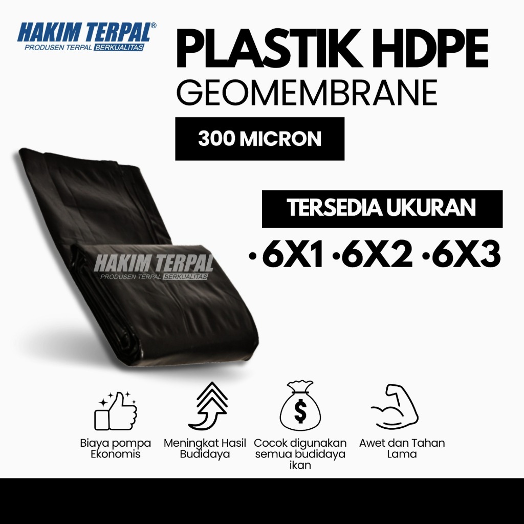 Terpal Lembaran HDPE GEOMEMBRAN 300 MIKRON