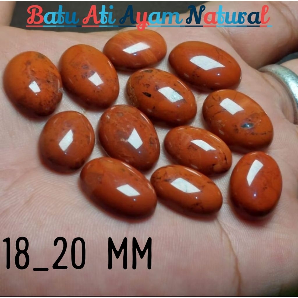 Batu akik ati ayam / red jasper merah hati asli natural