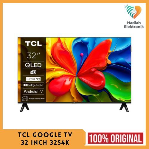 TCL 32S4K GOOGLE TV QLED 32 INCH HD DOLBY AUDIO // TV TCL 32 INCH NEW 2025