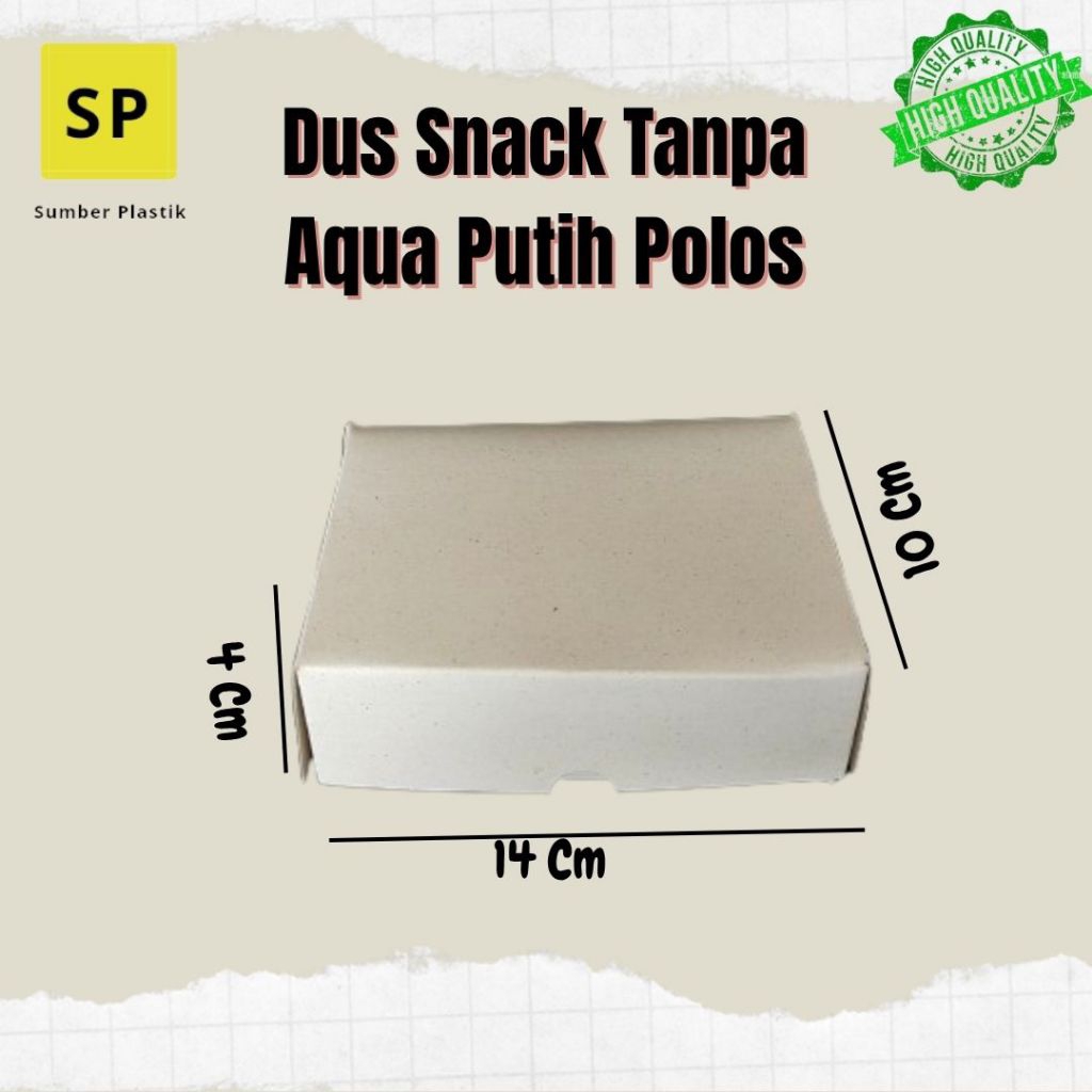 Dus Snack Non Aqua 14x10x4 Putih Polos