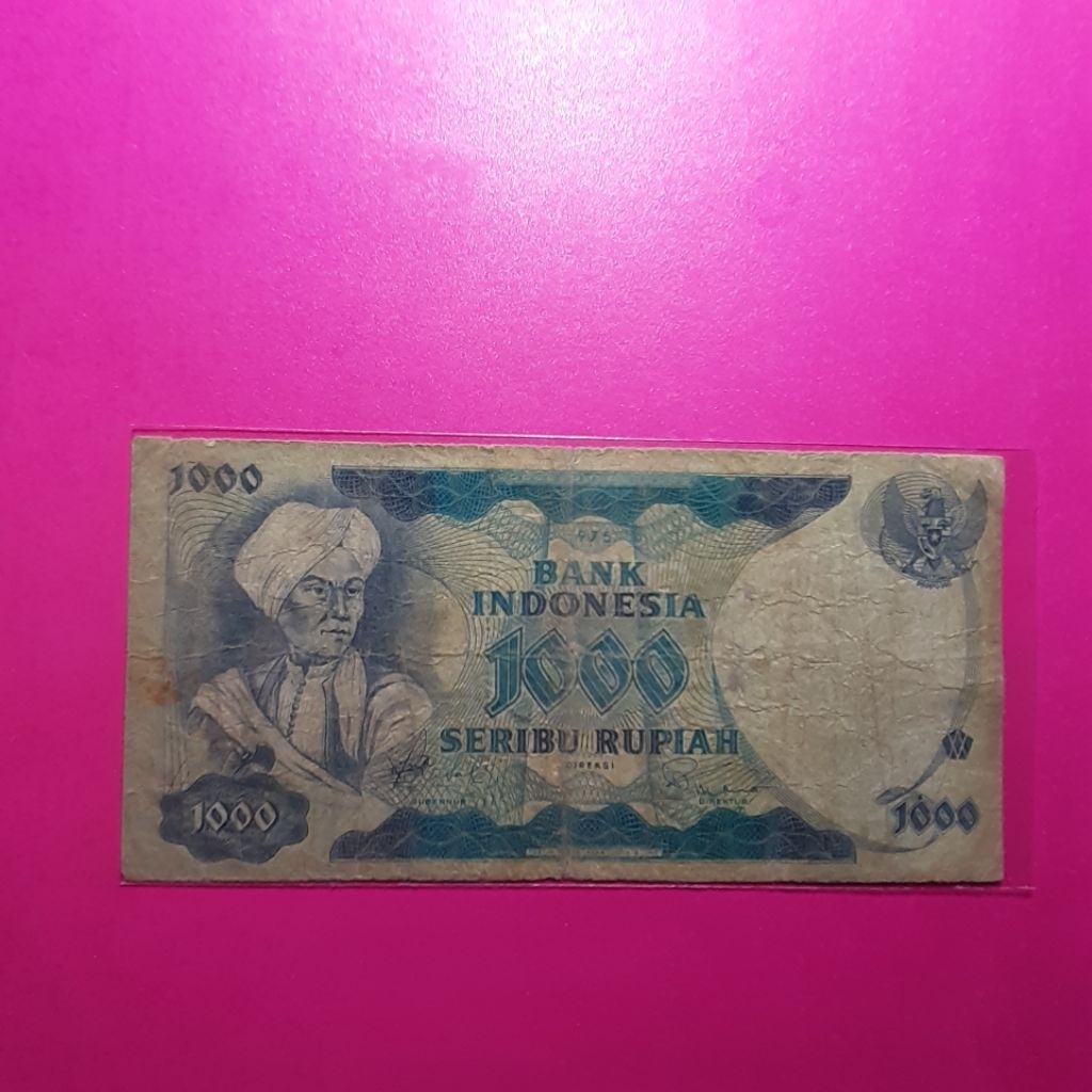 uang kuno 1000 rupiah diponegoro 1975