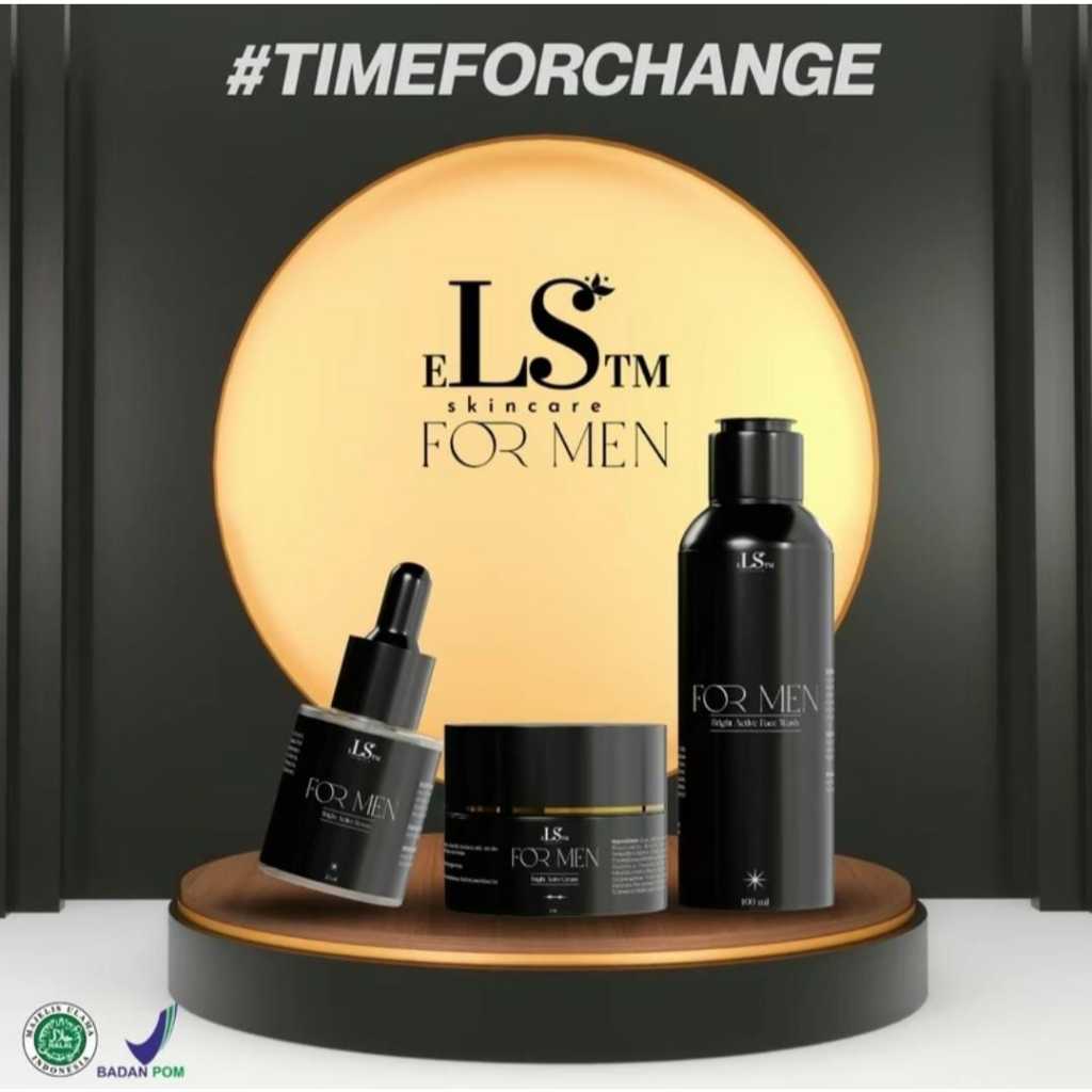 DLC - LS FOR MEN SKINCARE PAKET BRIGHT ACTIVE SERIES PERAWATAN PRIA BPOM (ELSTM)