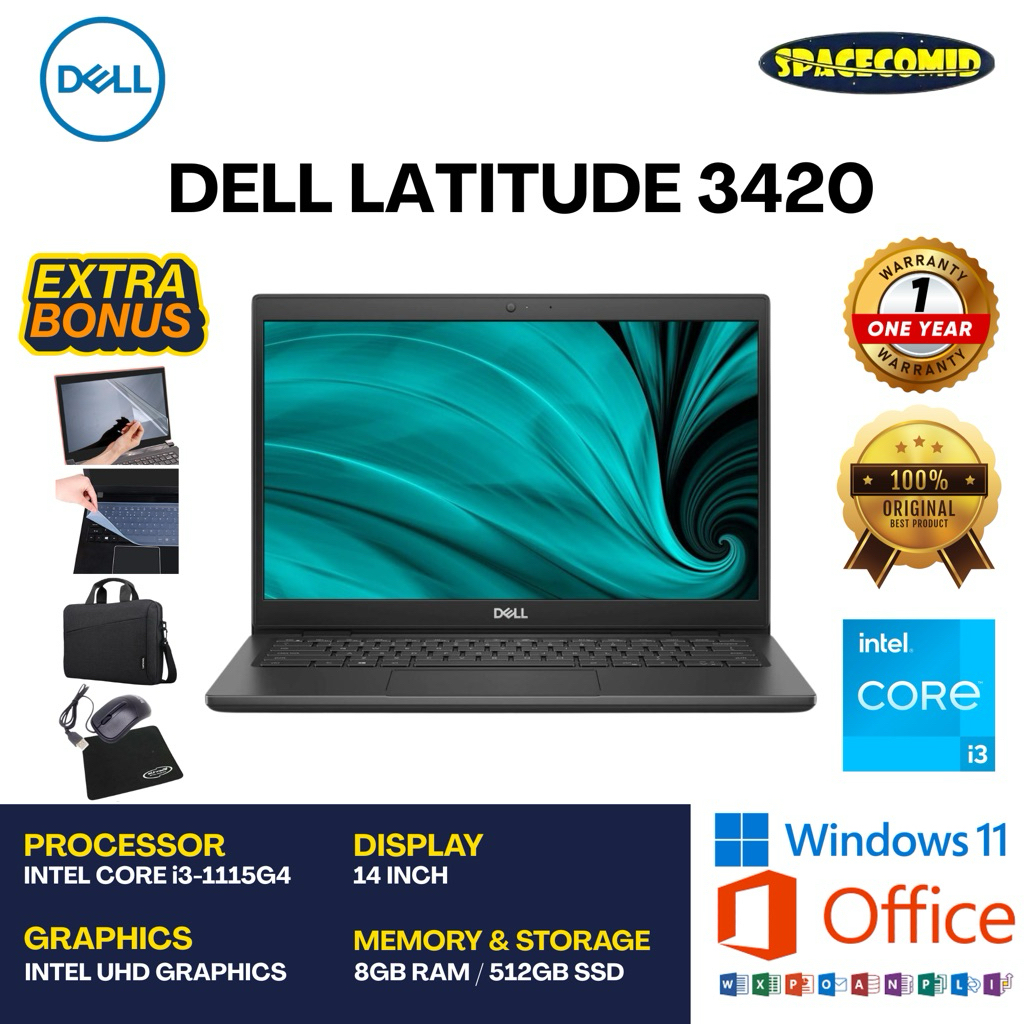 DELL LATITUDE 3420 [CORE i3-1115G4] 8GB RAM | 512GB SSD | 14INCH