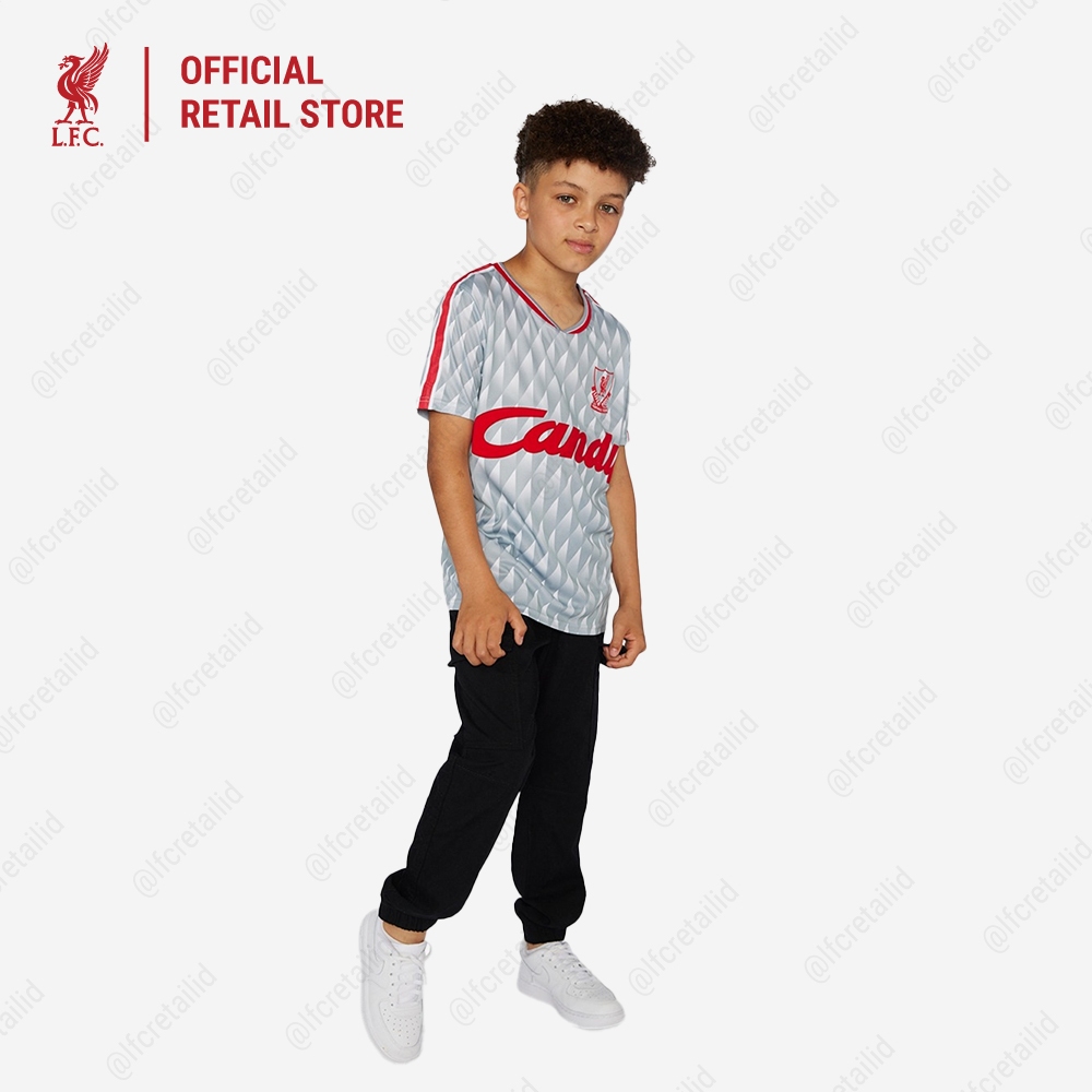 Liverpool FC 1989 - 1991 Away Shirt Jnr Kids - Official LFC Jersey Original Anak