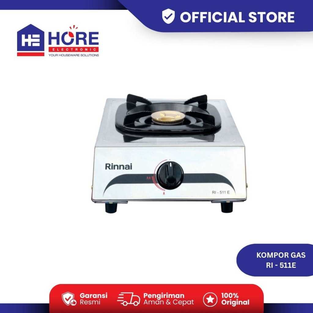 Rinnai Kompor Gas 1 Tungku RI 511 E - Kompor Rinnai 1 Tungku RI-511E - Kompor Gas Rinnai RI511E  - S