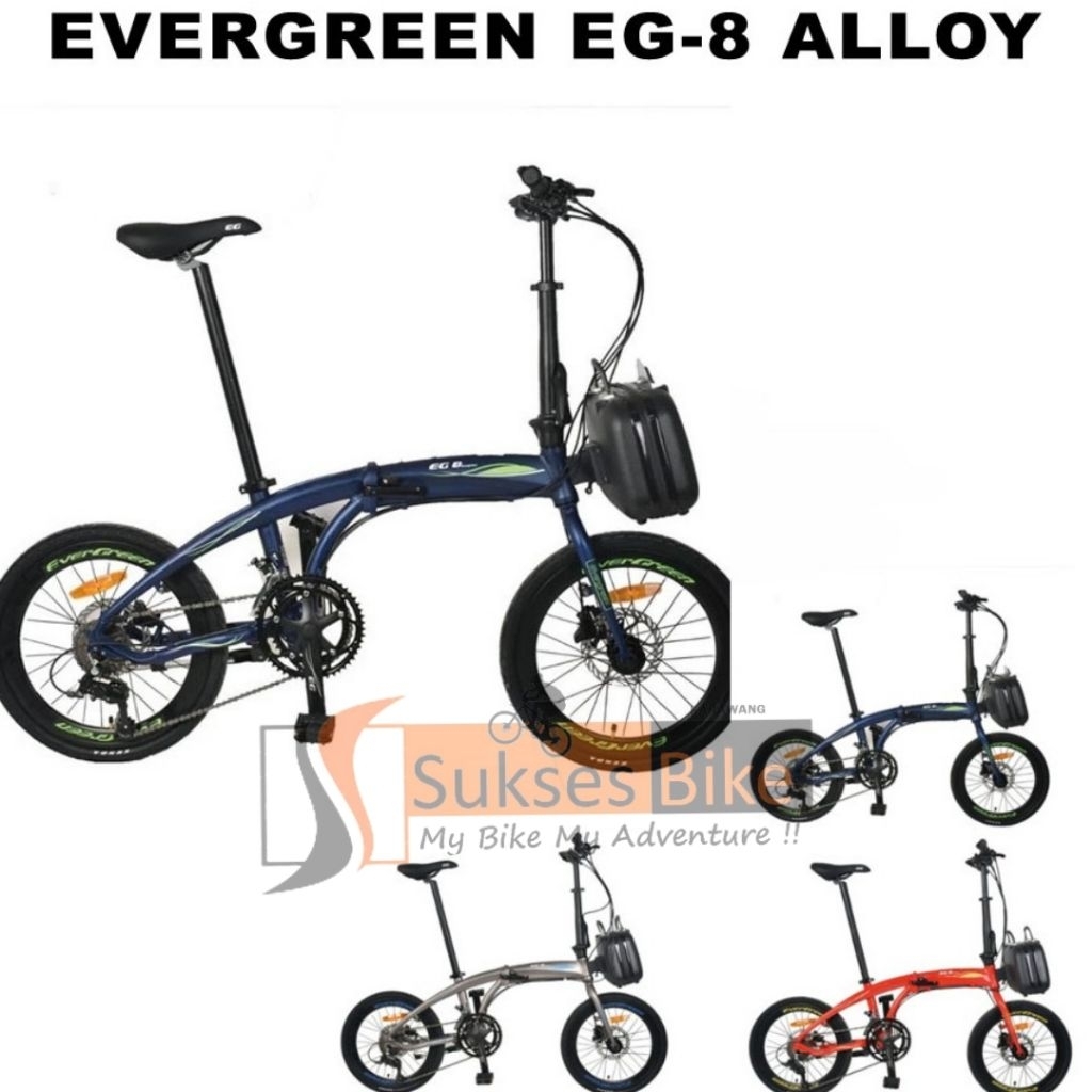 Sepeda Lipat Evergreen EG-8 Alloy 8Sp 20 Inch
