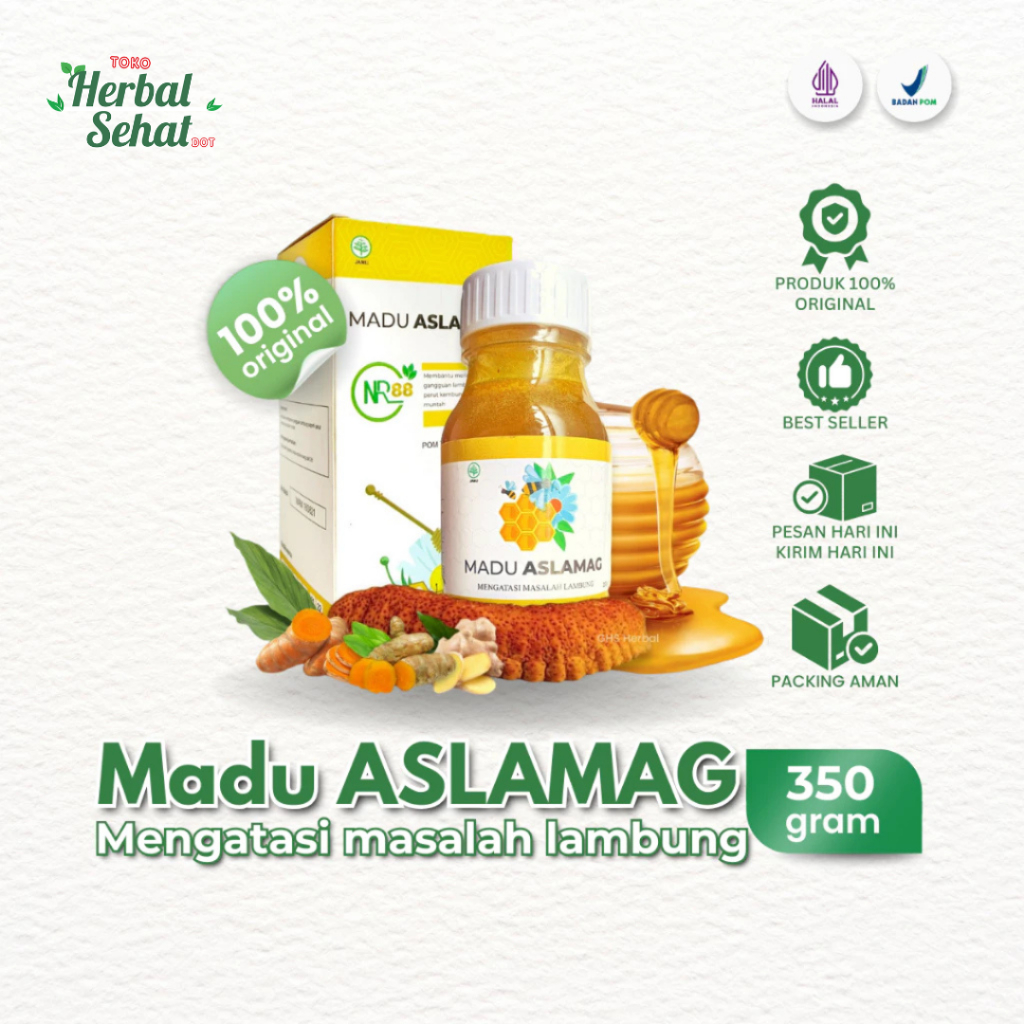 Madu Aslamag 350gr Solusi Maag Alami Tanpa Efek Samping