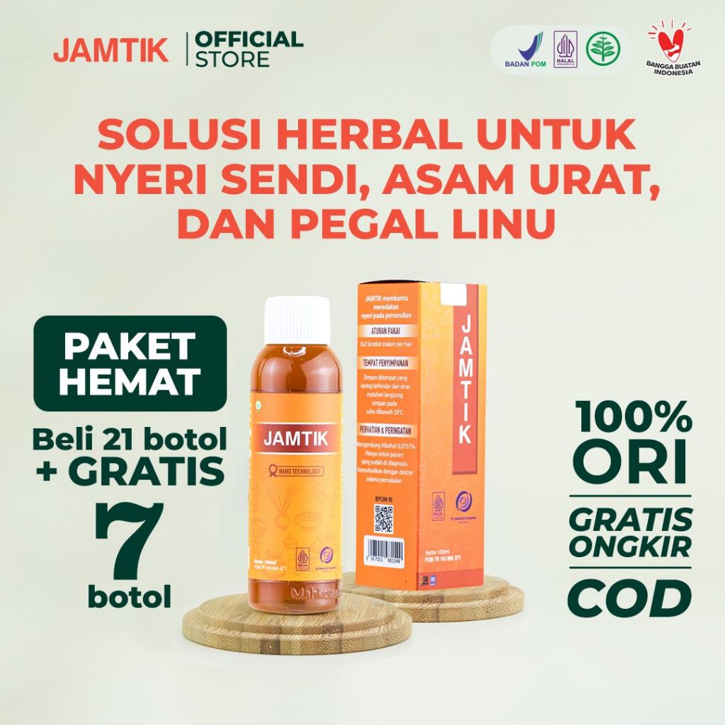 Paket 28 Jamtik Herbal Gout Pereda Anti Nyeri Radang Persendian Alami Mahkotadewa