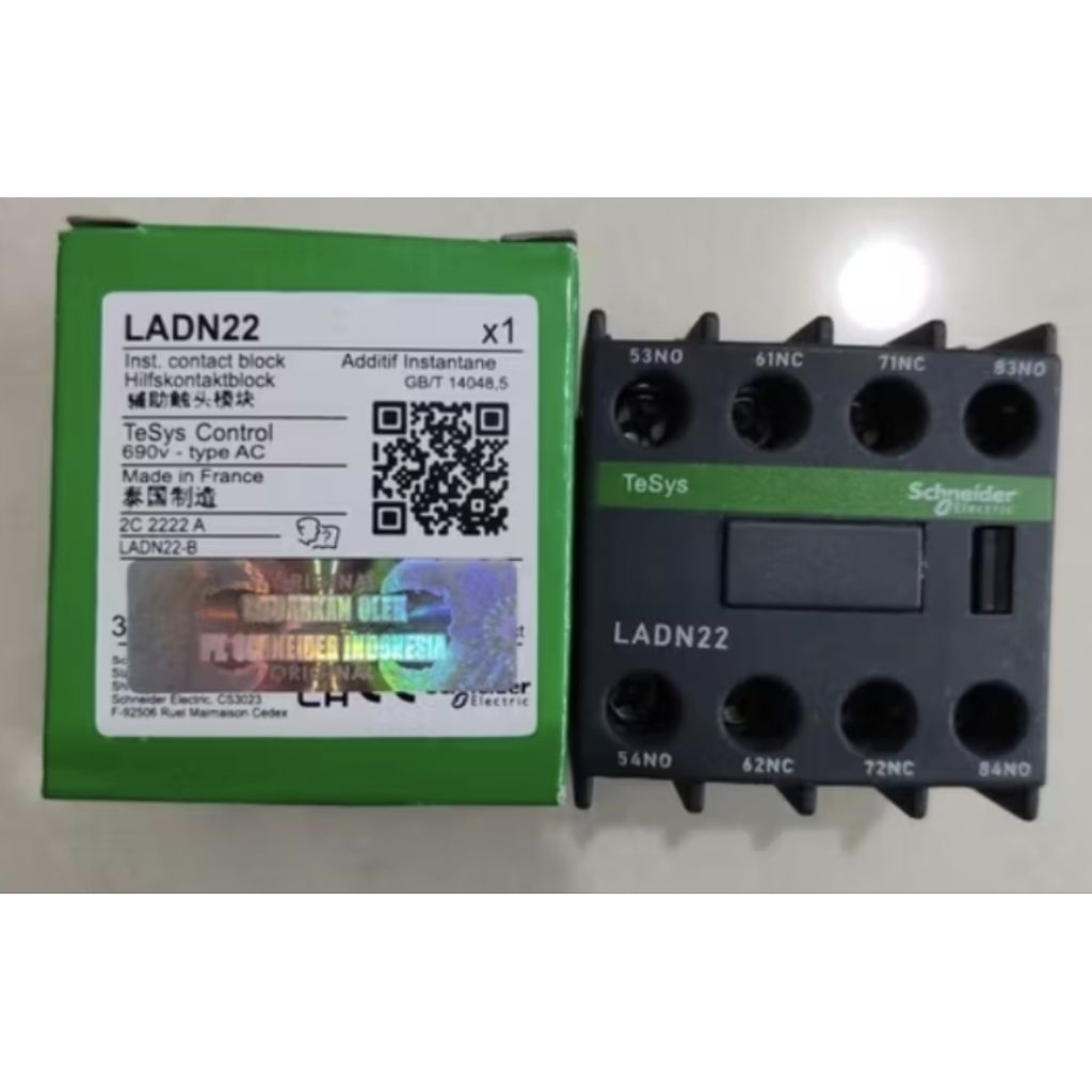 Contactor Block Auxiliary Schneider LADN22