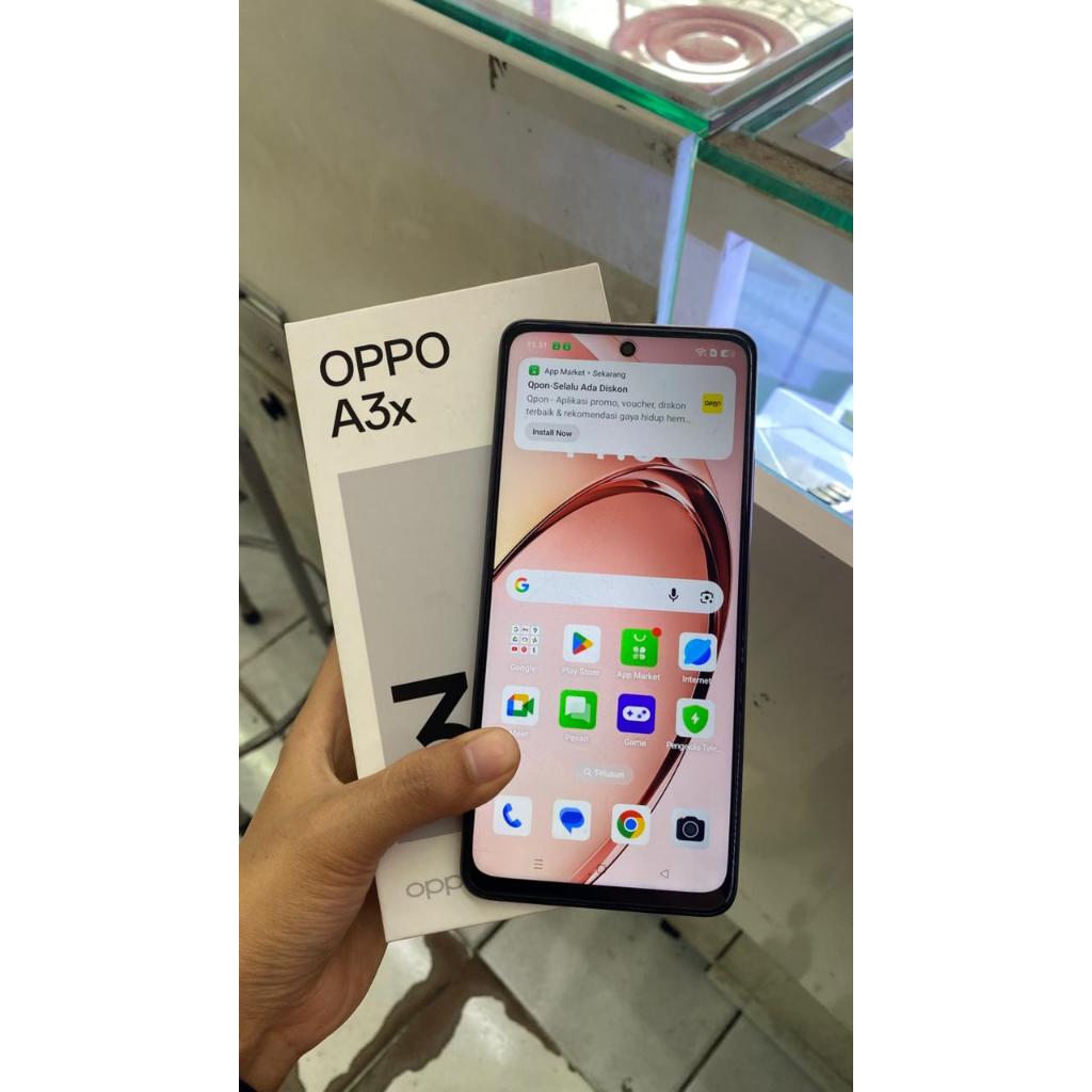 OPPO A3X 4/64  BEKAS MULUS NORMAL AMAN