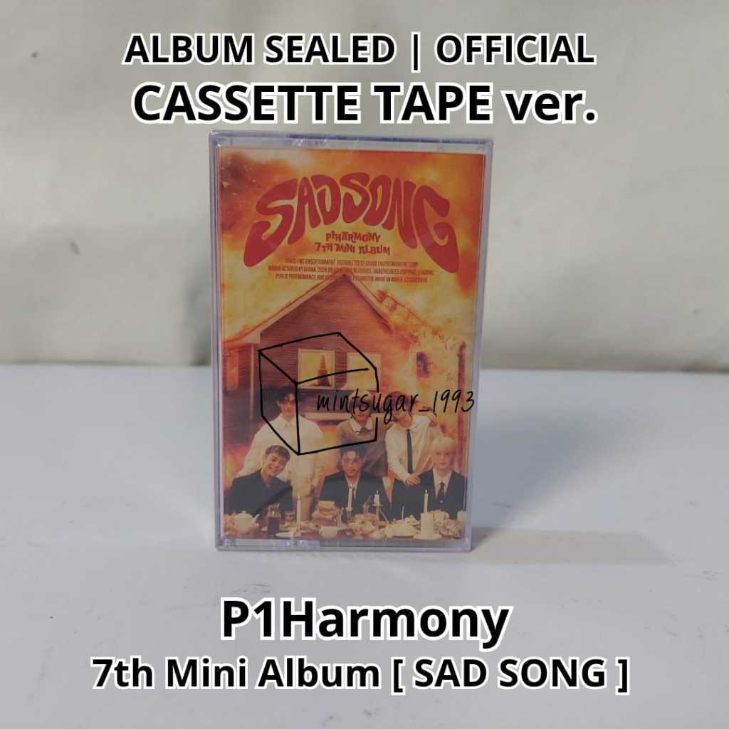 [ READY SEALED ] P1Harmony - 7th Mini Album [ SAD SONG ] ( CASSETTE TAPE Ver. ) OFFICIAL NEW KPOP AL