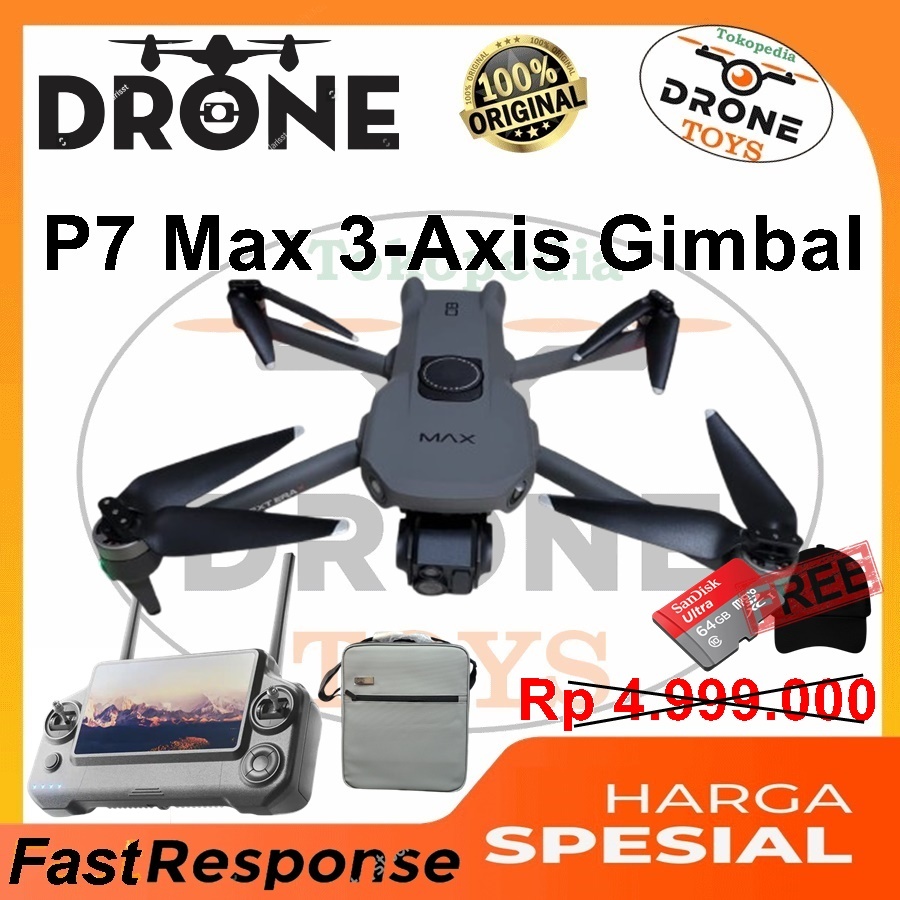 New Style Drone P7 MAX Professional GPS Drone With 8K Camera 3-Axis Gimbal Obstacle Avoidance Touch 
