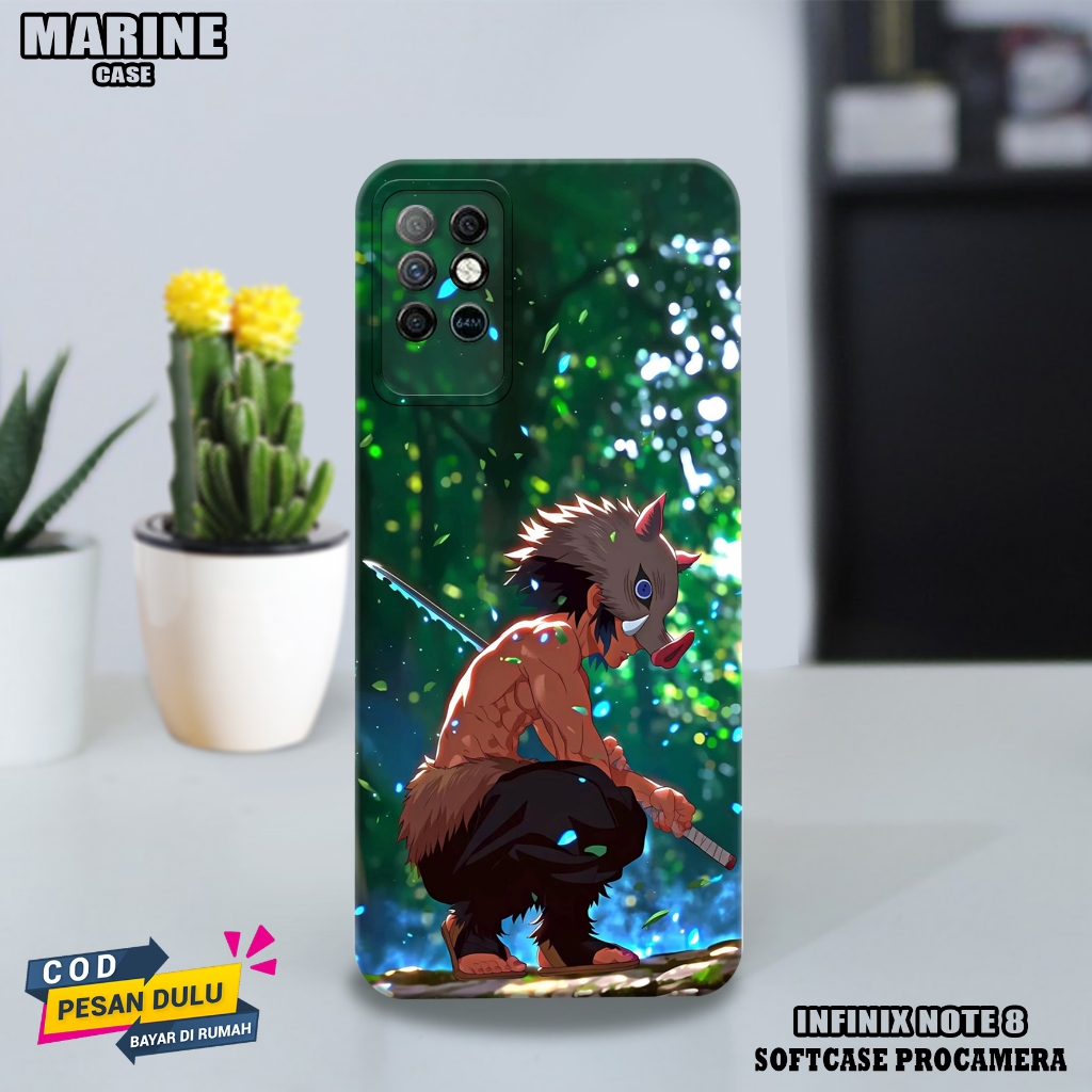 case infinix note 8 ( anime kimetsu ) infinix note 8 hp - casing hp  - case hp - case terbaru - case