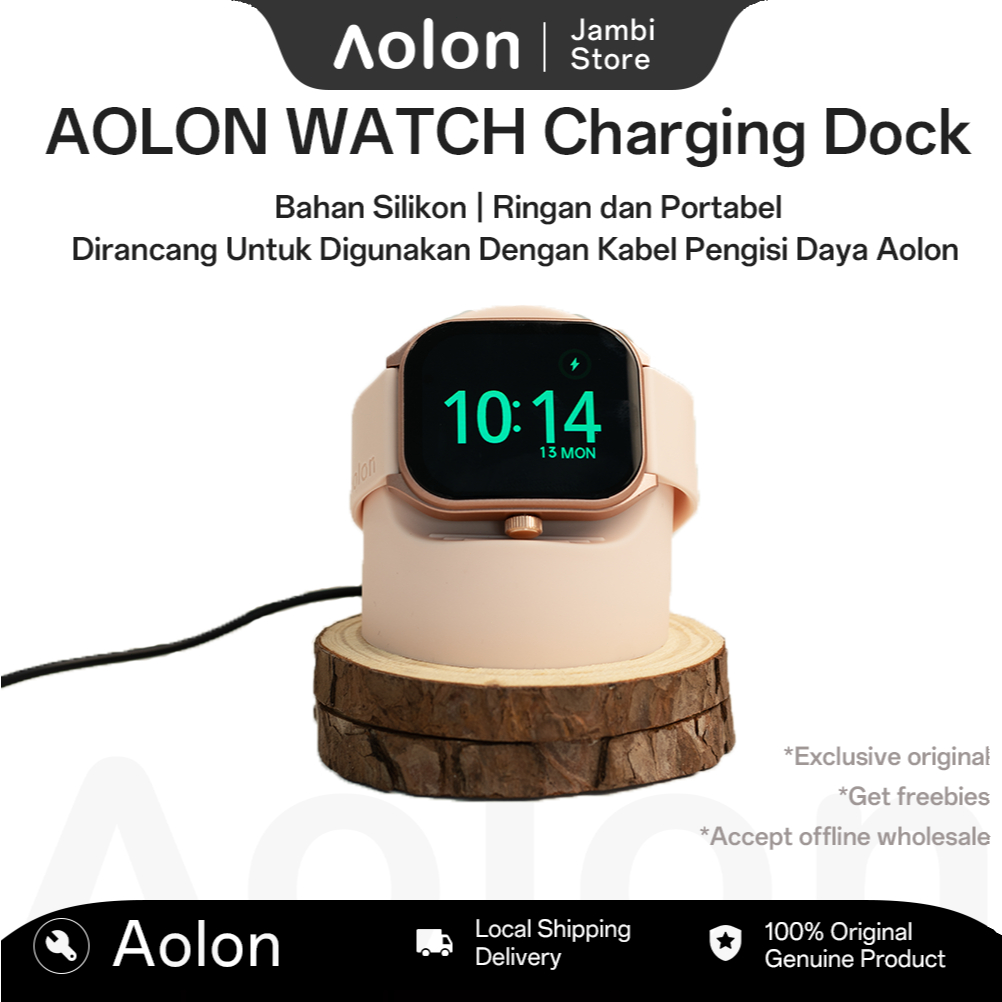 Aolon Smartwatch Dock Pengisian Daya Silikon Smartwatch Original