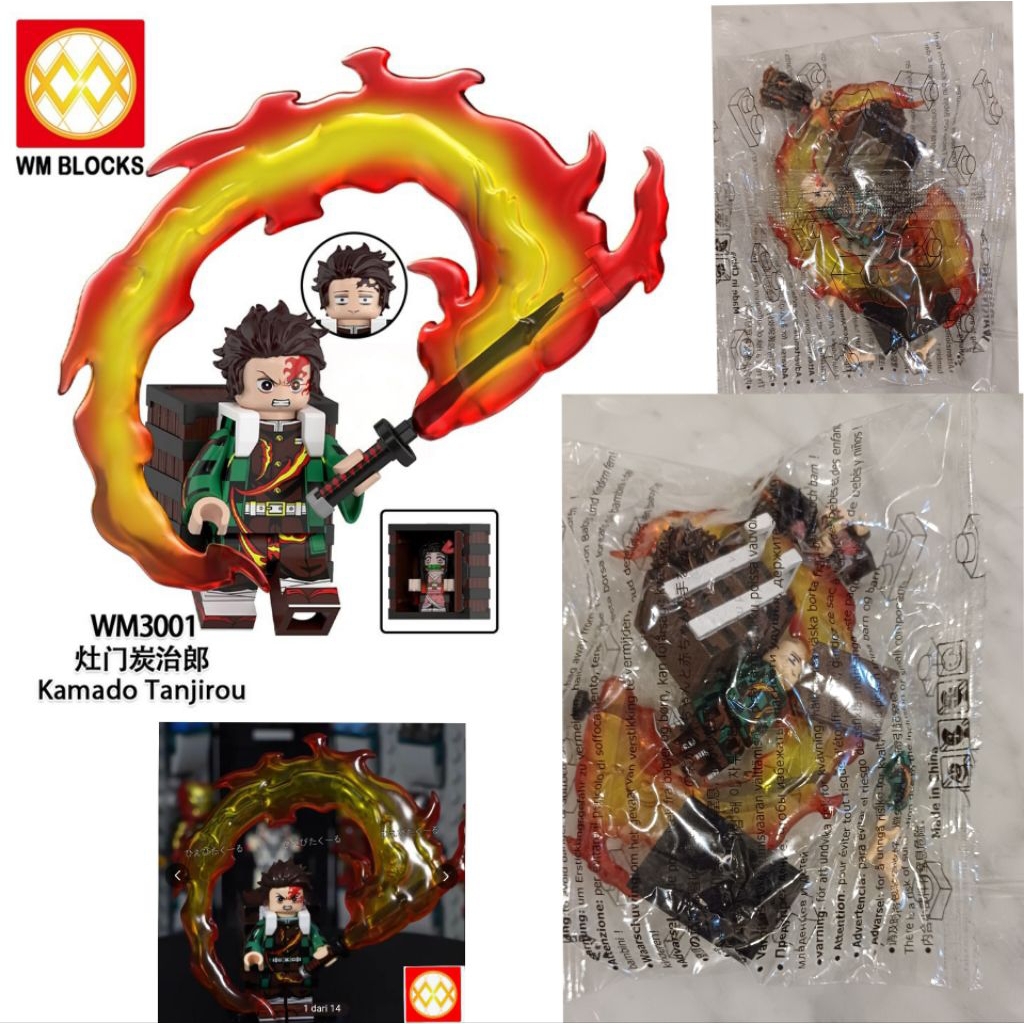 WM Blocks Demon Slayer, Tanjiro tarian dewa api