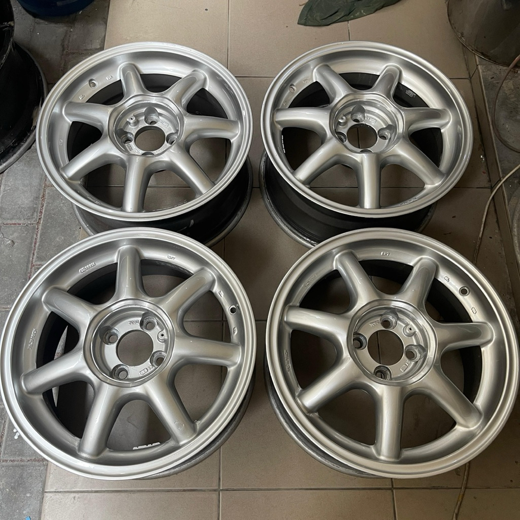Velg Original ENKEI JS8 R16. Made in Japan. Lebar 7.5. Et 35. Pcd 4x100