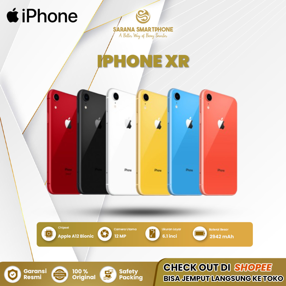 iPhone XR 64GB / 128GB Second Original Fullset WiFi Only Bergaransi