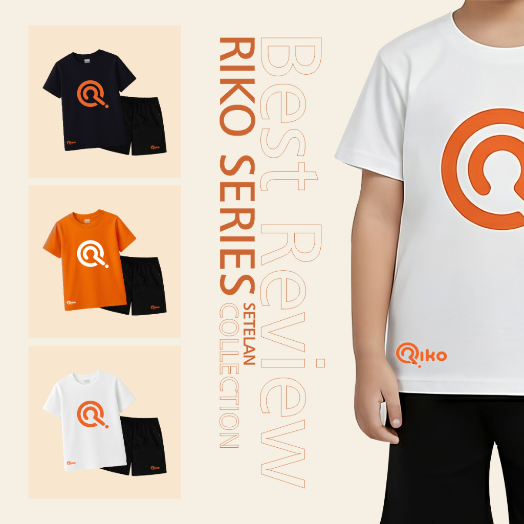 Setelan Kaos anak Riko series Baju Anak Laki Laki Atasan Anak Laki Laki Riko series