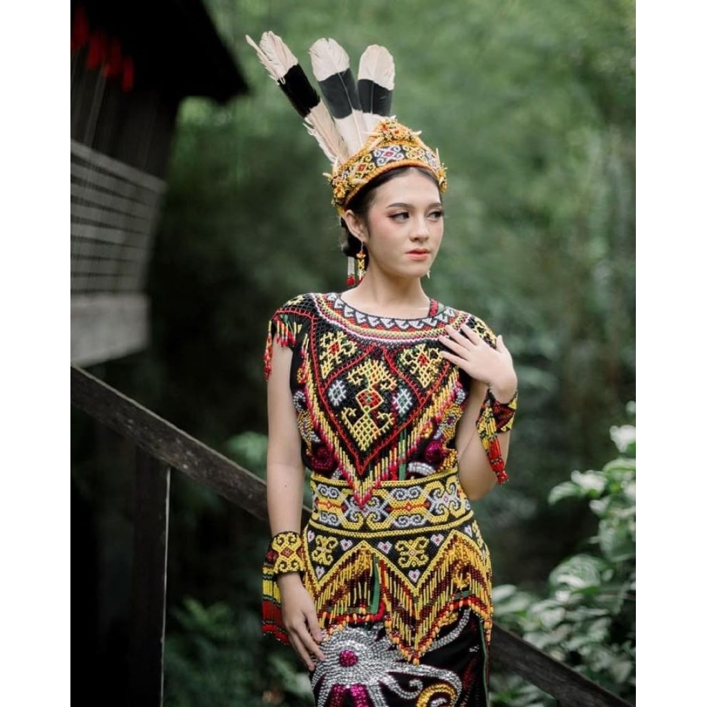 BAJU ADAT TRADISIONAL WANITA DEWASA - BAJU ADAT DAYAK KENYAH PREMIUM