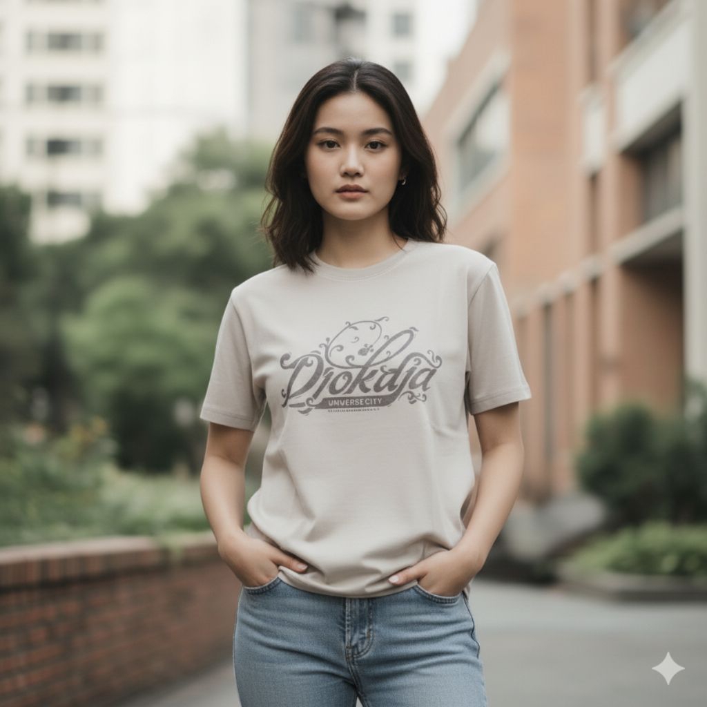 [PRELOVED] Kaos atasan wanita dagadu jogja - cream