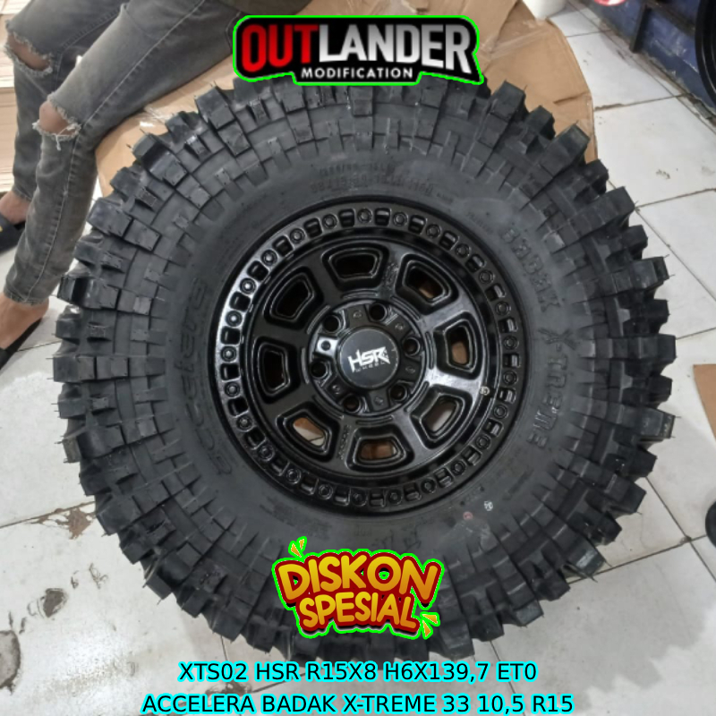 VELG OFFROAD RING15 UNTUK MOBIL STRADA TRITON HARDTOP BLAZER DLL VELG HSR XTS 02 R15