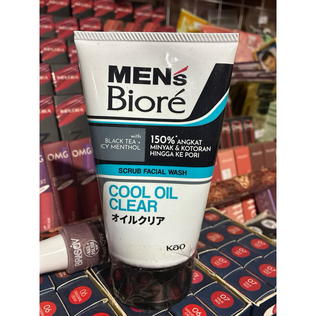 biore men cool oil clear ukuran 100g