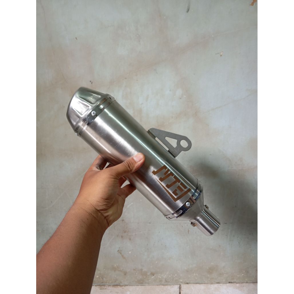 knalpot norifumi oval tabung 3½inch inlet 38mm silincer saja pnp klx, crf, wr155, dll