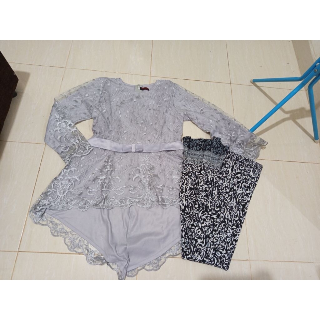 Preloved Setelan Kebaya One Set Brukat Kondangan