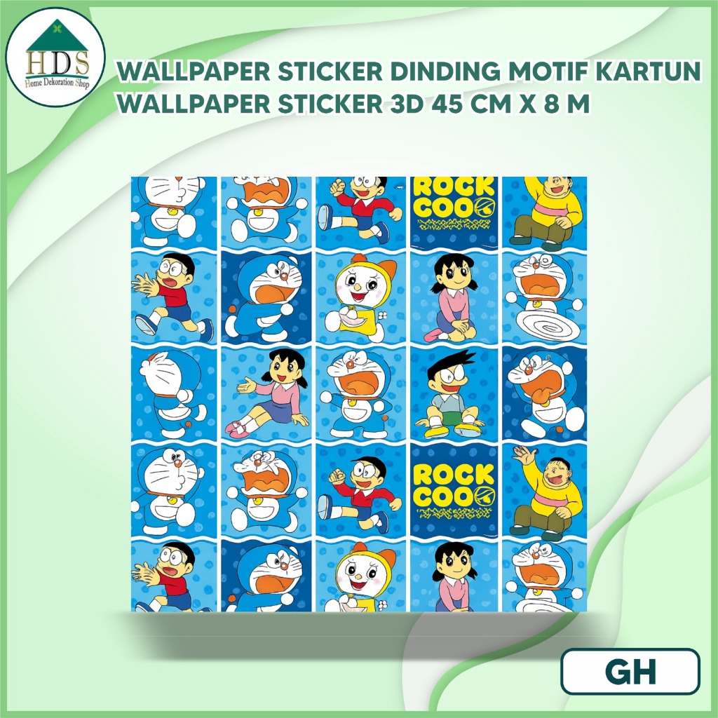 Wallpaper Stiker Motif Doraemon Stiker Dinding  3D Wallstiker Karakter Doraemon