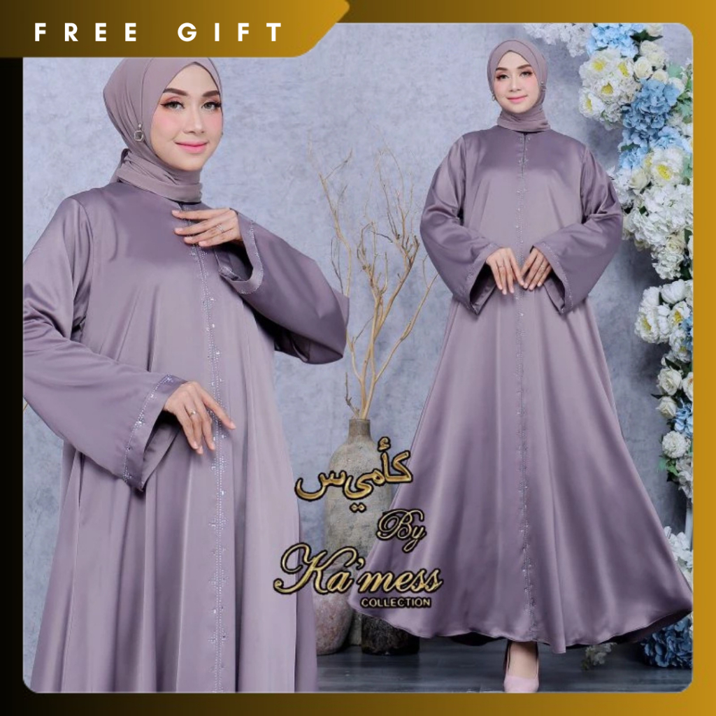 Abaya Saudi HAWA Bahan Bamboo Silk Premium / Gamis Arab Saudi Abaya Mewah & Anggun / ABAYA ELEGAN Ka