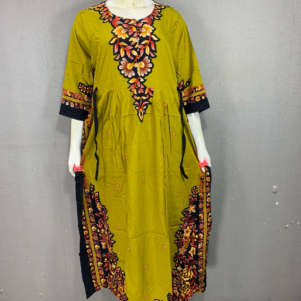 BunnyNightie - Gajah Putih Seddress Tali 4 | Batik Gajah Putih | Daster Gajah Putih | Daster Batik R