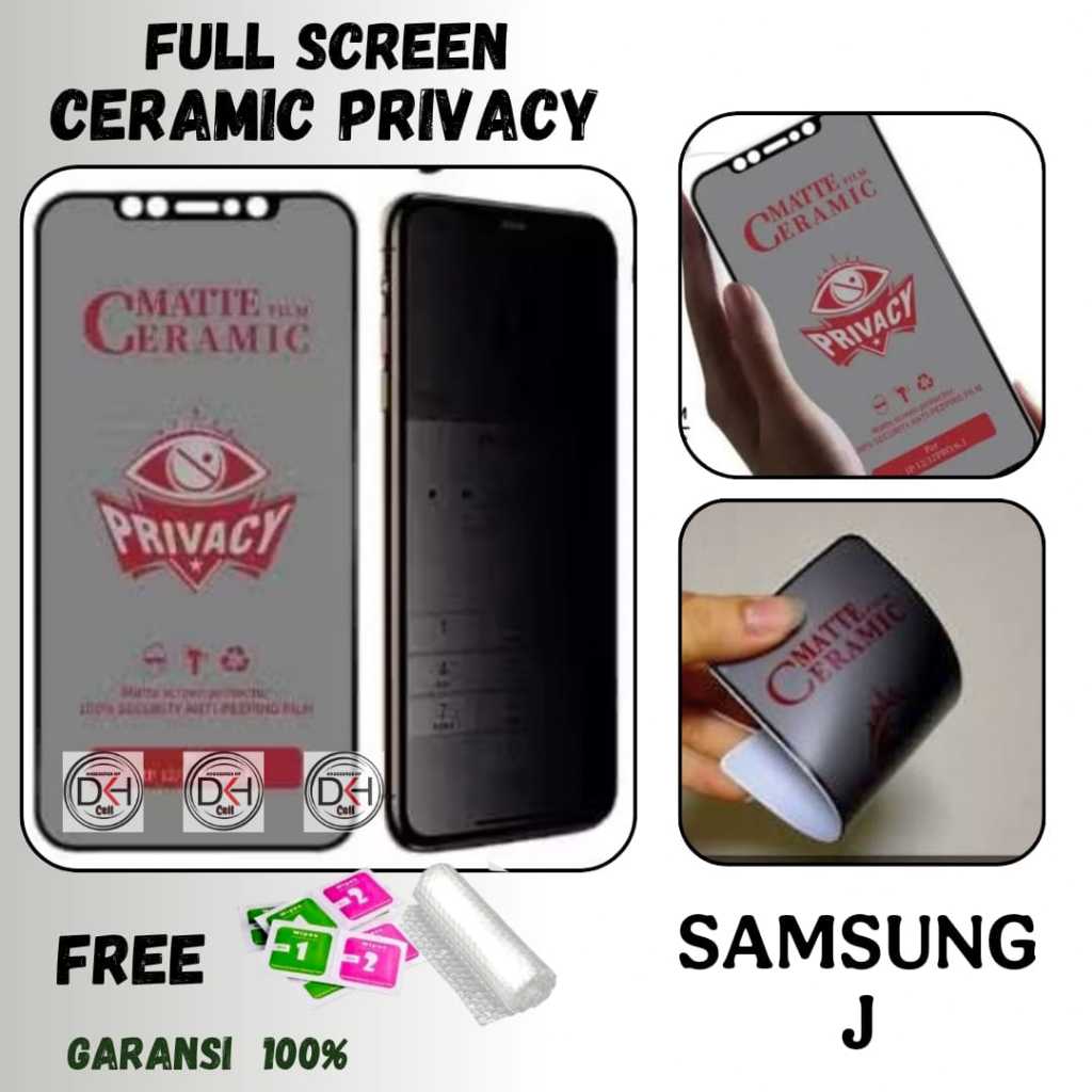 TG CERAMIC PRIVACY anti spy anti gores SAMSUNG J2 GRAND PRIME J7 J4 J6 PLUS A54 5G PELINDUNG LAYAR R