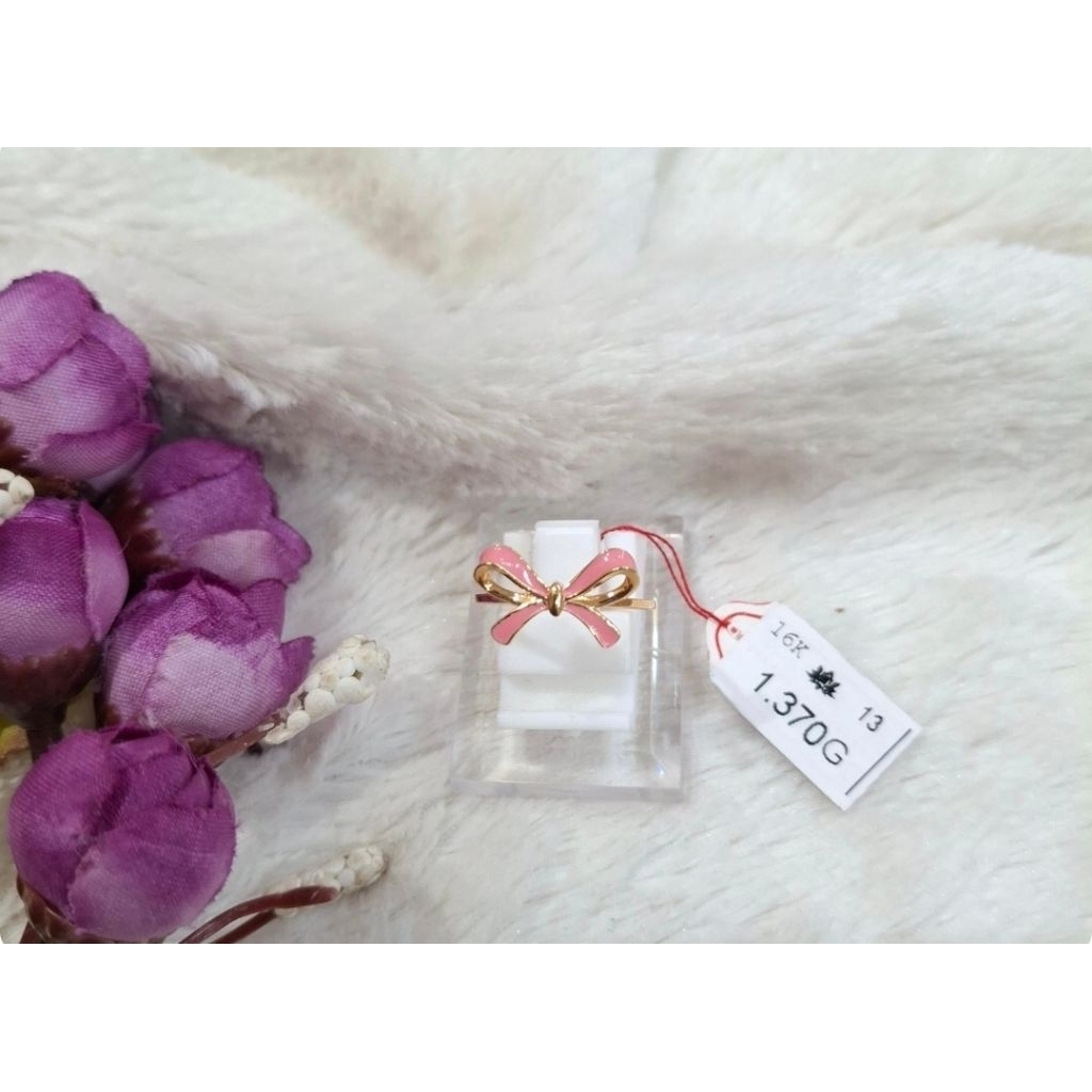 Cincin emas 70 pita pink polos
