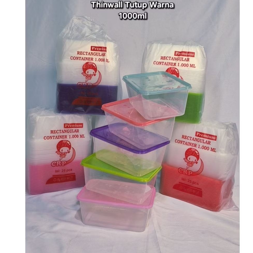 Thinwall CRP Tutup Warna 1000ml #Thinwall #Tutupwarna #Thinwallpremium #Thinwallwarna #Thinwallbagus