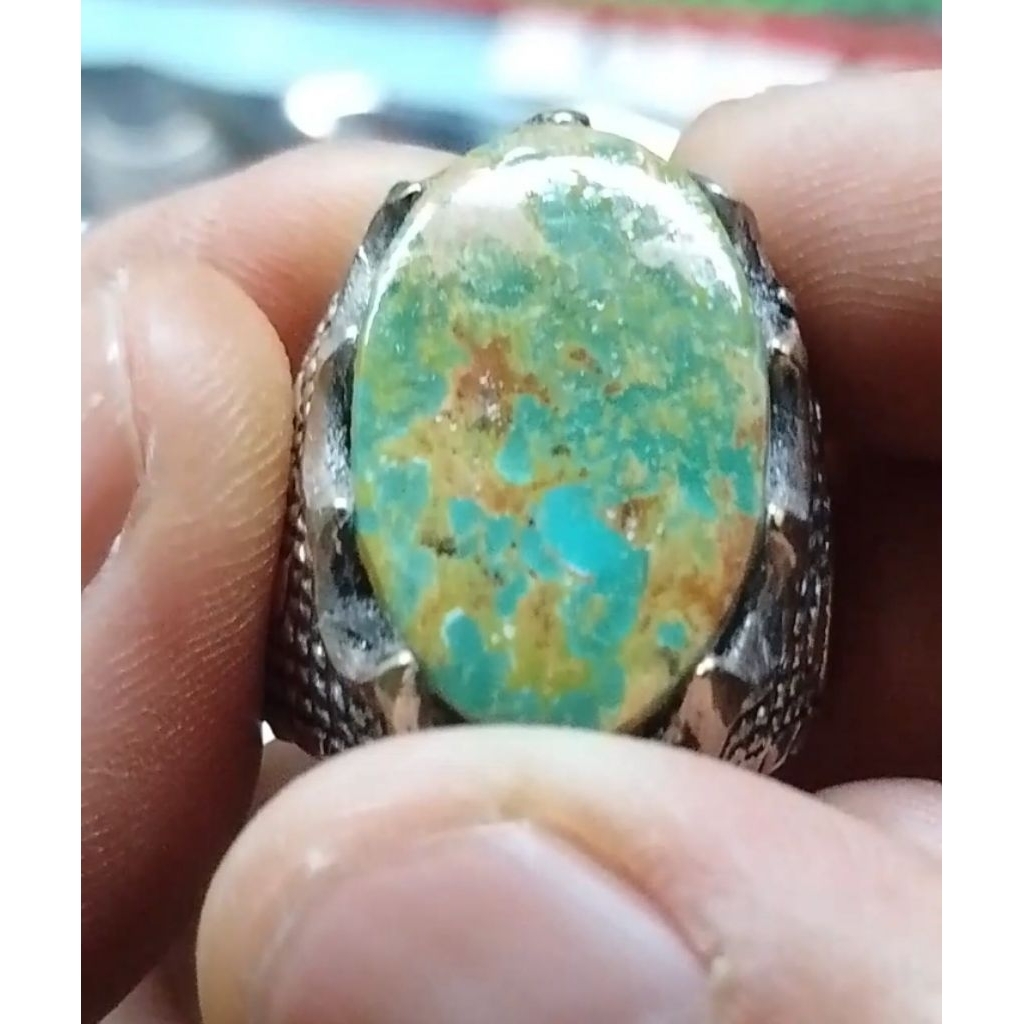 NATURAL BATU PIRUS PERSIA SERAT EMAS