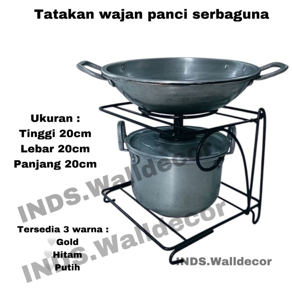 Rak Wajan Panci Teflon Susun Serbaguna Rak Wajan Anti Panas Bahan Besi