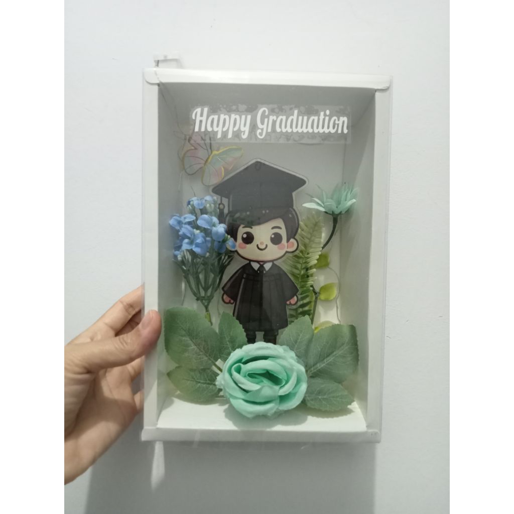 Gift box wisuda akrilik/hampers box akrilik/hadiah wisuda akrilik lampu led