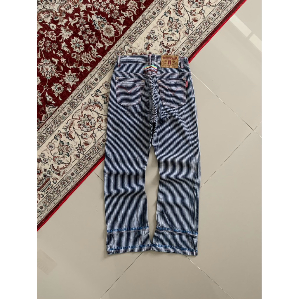 Angel Blue Hickory Stripe Bootcut Pants