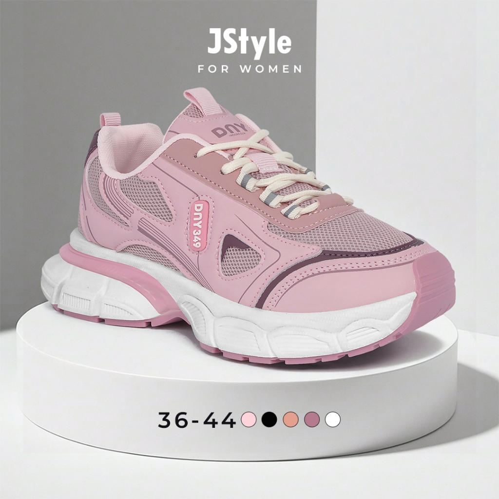 JS Sepatu Sneakers Wanita Sport Shoes Sneaker Cewek Sepatu Olahraga Perempuan Casual Shoes SP-349