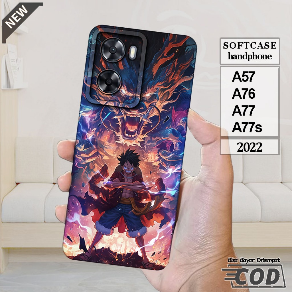 Case OPPO A57  -OPPO A76 -OPPO A77 -OPPO A77s  _Casing Silikon  hitam bening lentur elastis keren
