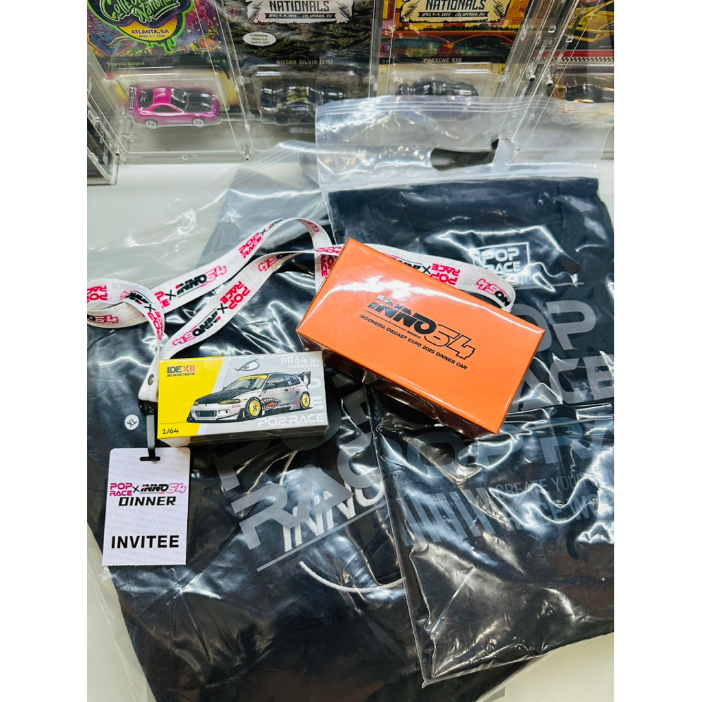 Inno64 Inno Mercedes Benz 190E & Pop Race Pandem Civic EG6 Sharkmouth Chrome IDE 2025 Dinner Exclusi