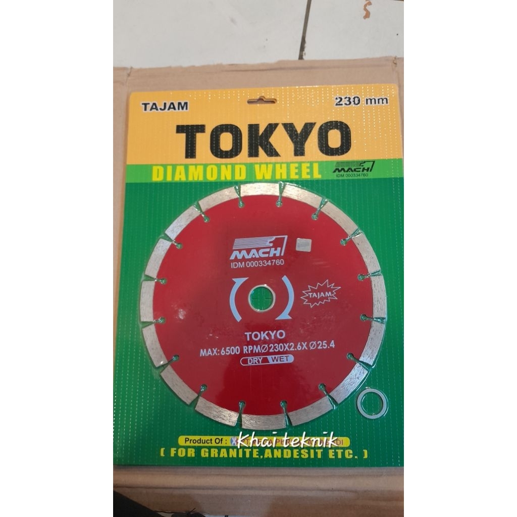 diamond wheel tokyo 9" - mata potong beton 230mm dry tokyo red