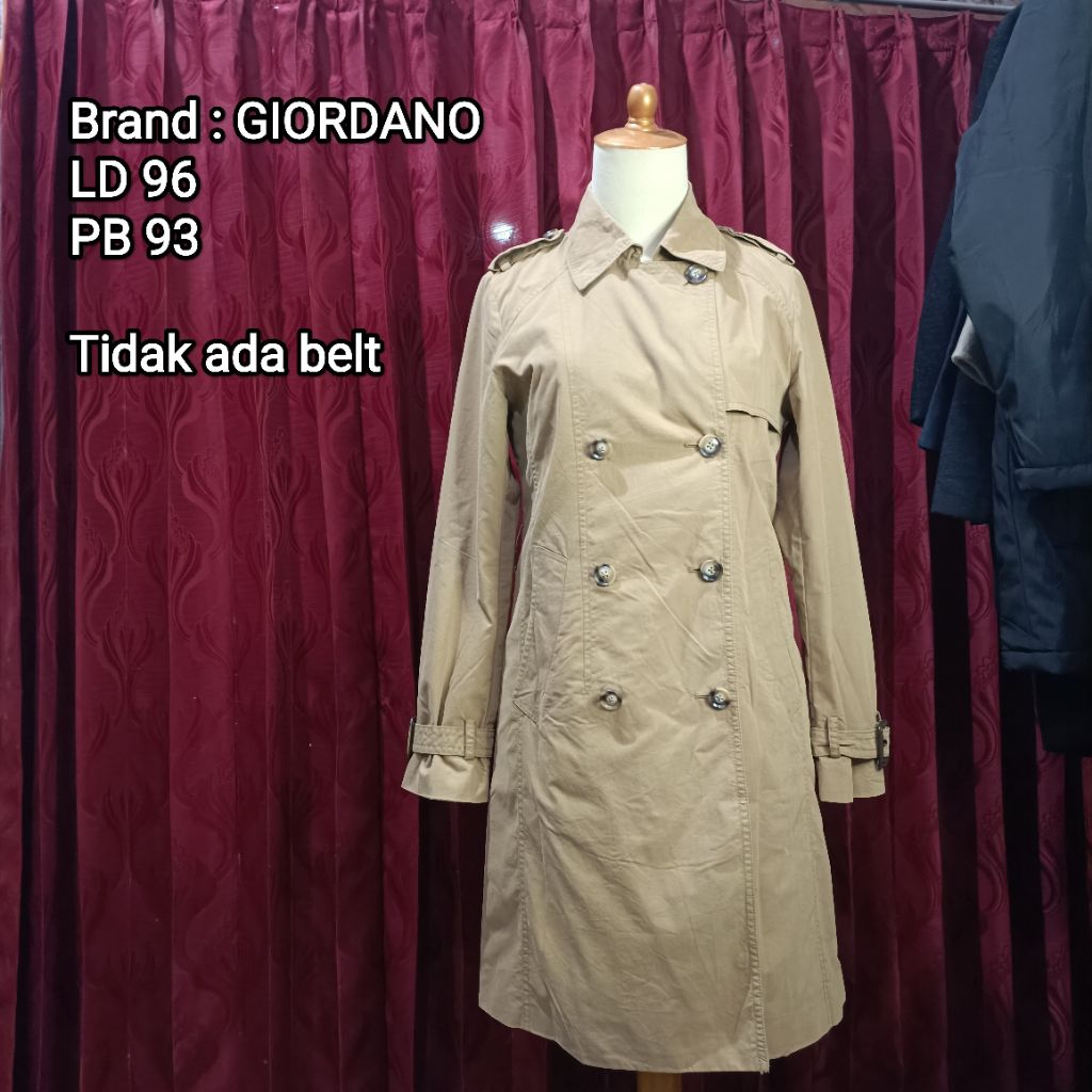 GIORDANO Authentic Branded Double Breasted Coat