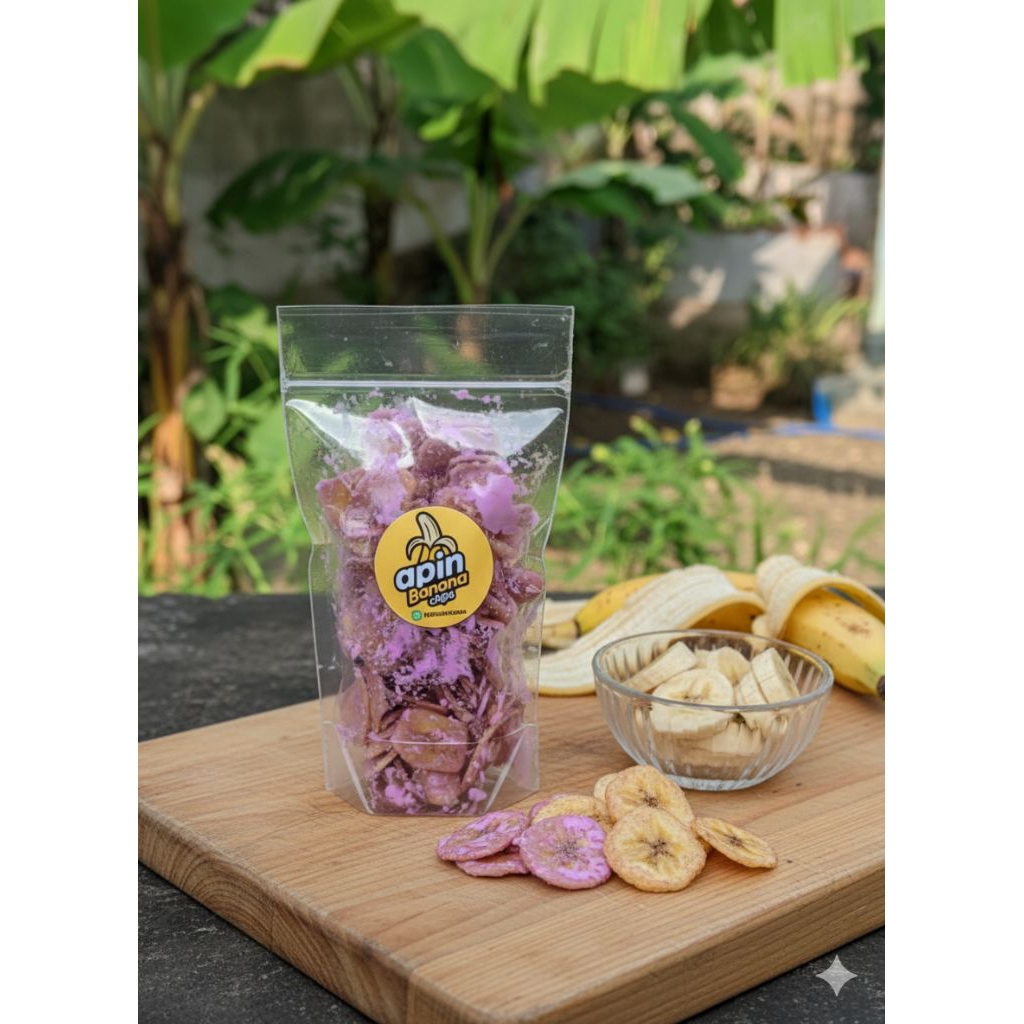 Banana Chips Taro 70gr Keripik pisang manis rasa taro Kripik Pisang