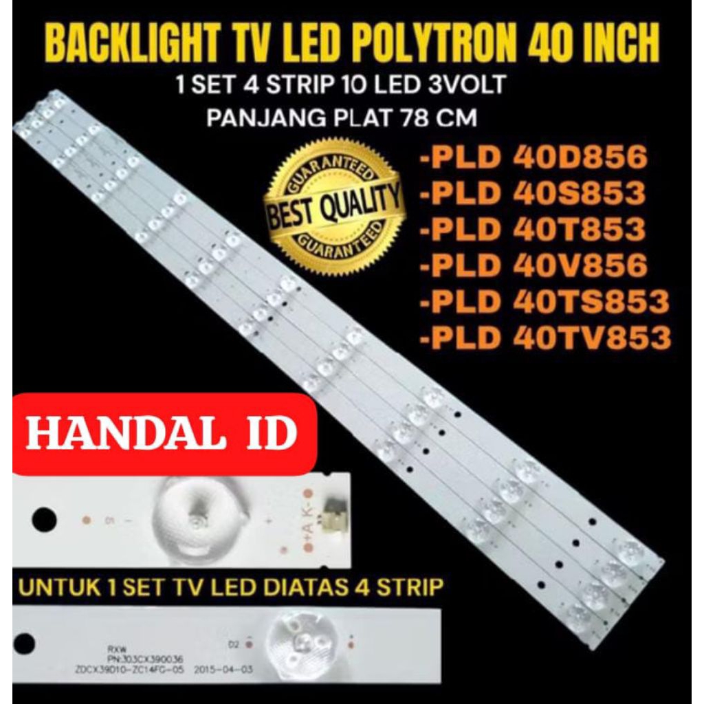 33155 BACKLIGHT TV POLYTRON PLD40TV853 PLD40TS853 PLD40V853 PLD40T856 PLD40S853 PLD 40TV853 PLD 40TS