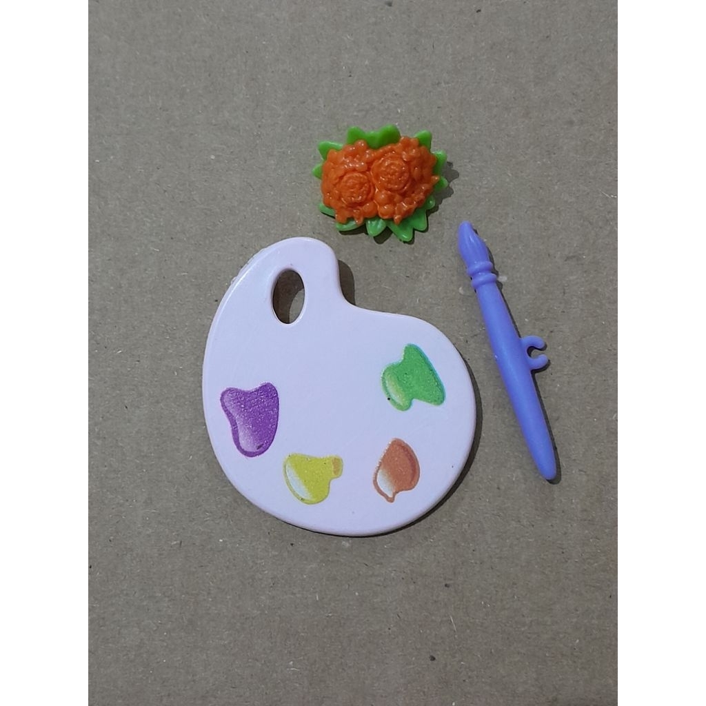miniatur aksesoris boneka barbie alat lukis