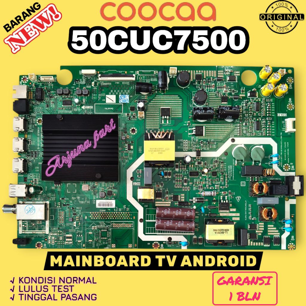 MB TV COOCAA 50CUC7500 / MAINBOARD TV COOCAA 50CUC7500 / MESIN TV COOCAA 50CUC7500 / MODUL TV COOCAA