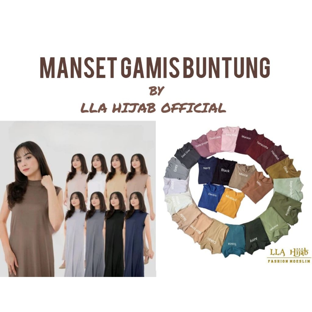 LLA HIJAB - Manset gamis buntung kaos spandex/gamis buntung/dress buntung/manset dress buntung/manse