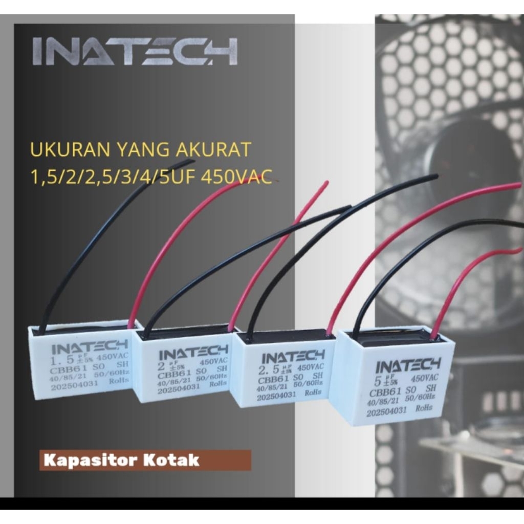 capacitor kipas merek INATECH